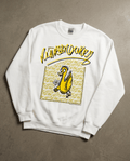 doodledukky #1 crew sweatshirt - white