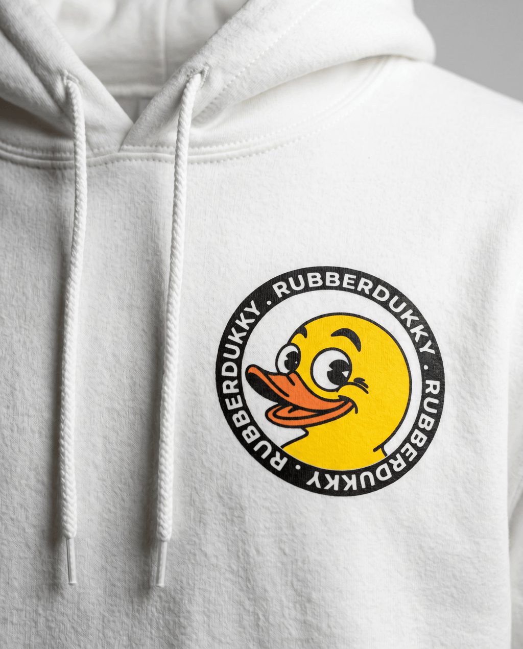 doodledukky #1 hoodie - white